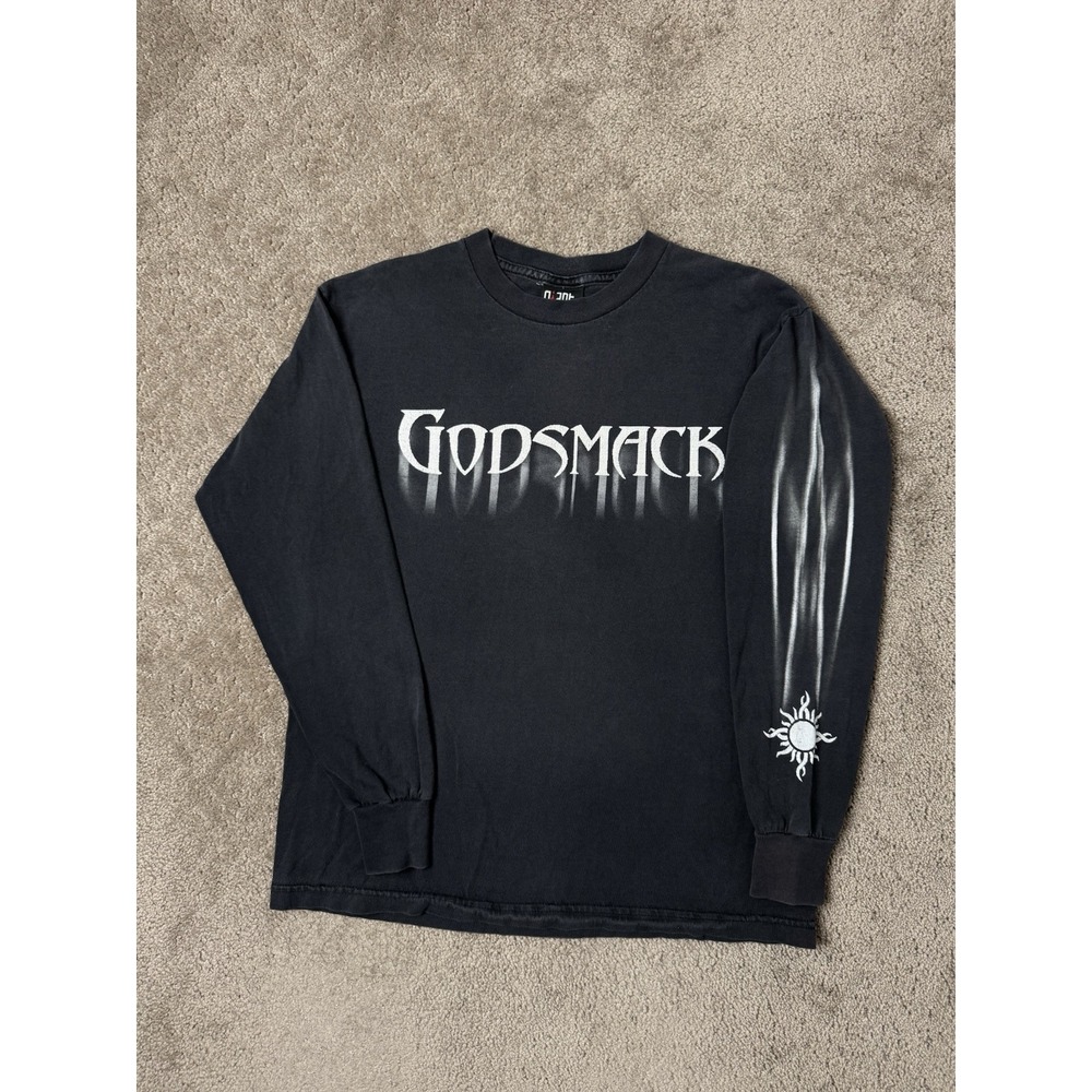 GodSmack Shirt Men's Long Sleeve Black Vintage Giant Tag Rock Heavy Metal Size S